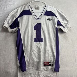 TCU Jersey "Fear The Frog" Rawlings size youth XL White & Purple